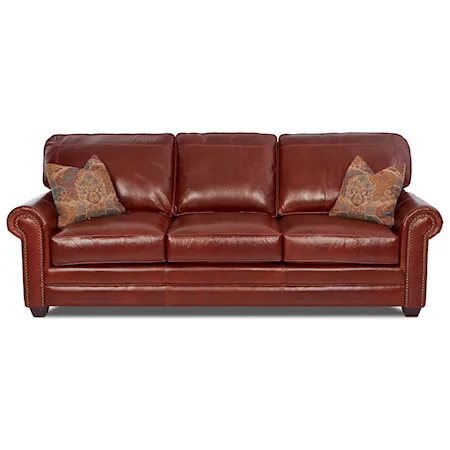 Sofa w/ Nailheads & Pillows